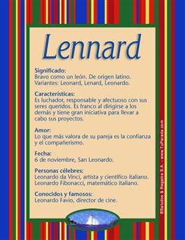 Significado del nombre Lennard