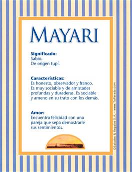 Significado del nombre Mayari