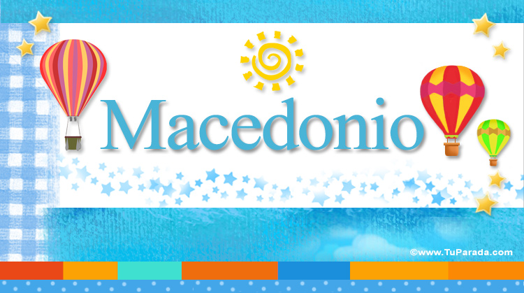 Macedonio, imagen de Macedonio