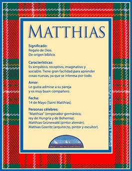 Significado del nombre Matthias