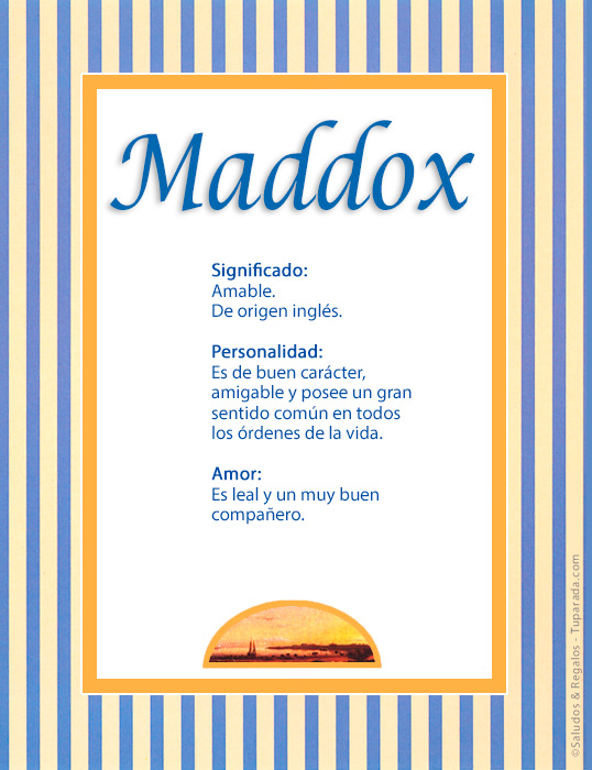 Tarjeta - Maddox