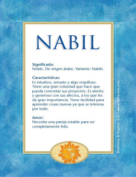 Tarjeta - Nabil