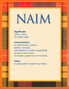 Significado del nombre Naim