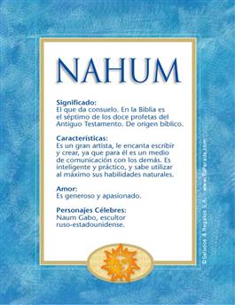 Significado del nombre Nahum