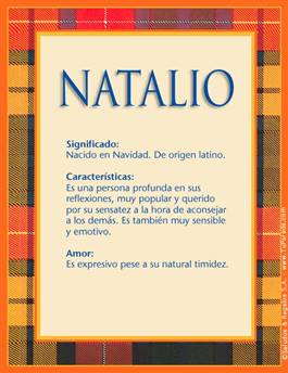 Significado del nombre Natalio