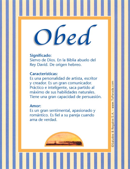 Tarjeta - Obed