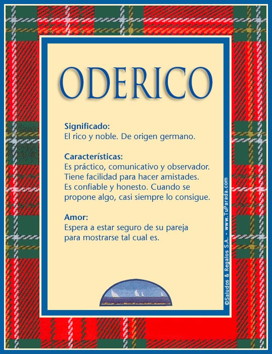 Tarjeta - Oderico