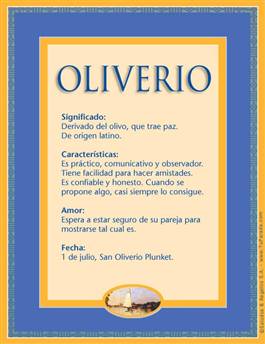 Significado de Oliver » !Orígen, Santoral y Etimología!