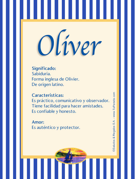 Tarjeta - Oliver