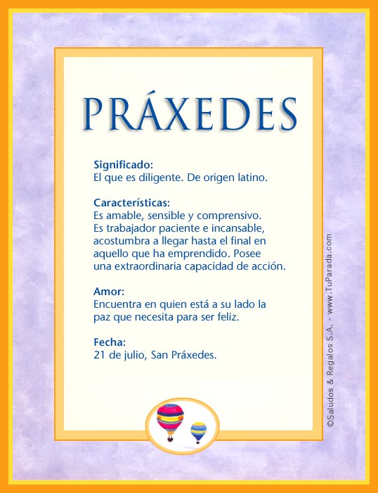 Tarjeta - Práxedes