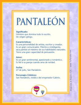 Nombre Pantaleón