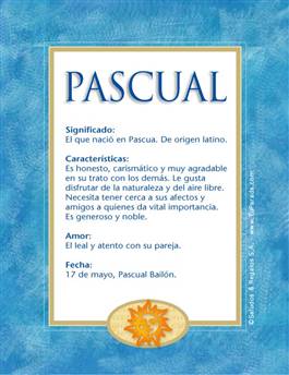 Significado del nombre Pascual