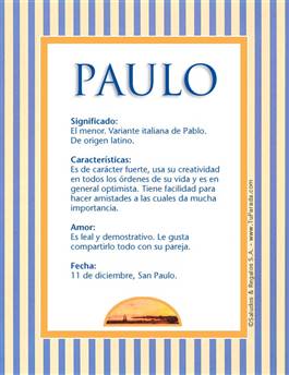 Nombre Paulo