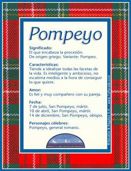 Significado del nombre Pompeyo