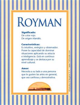 Significado del nombre Royman
