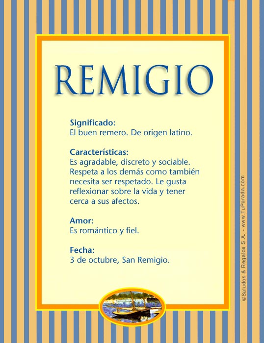 Tarjeta - Remigio