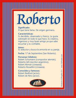 Nombre Roberto
