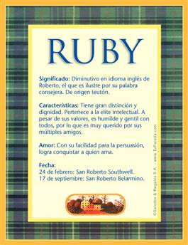 Significado del nombre Ruby