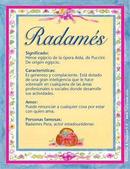 Significado del nombre Radamés
