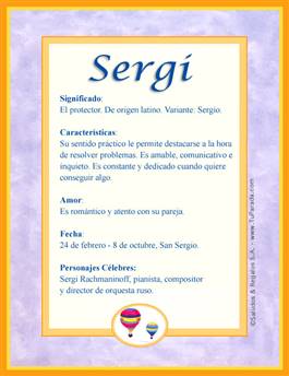 Significado del nombre Sergi