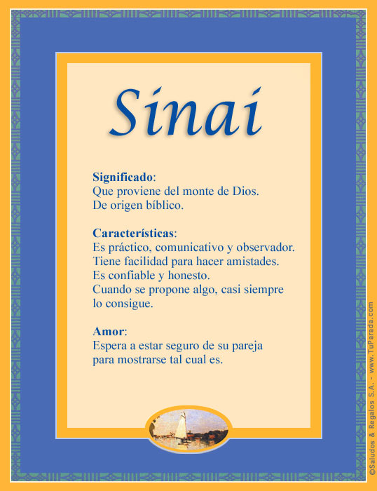 Tarjeta - Sinai