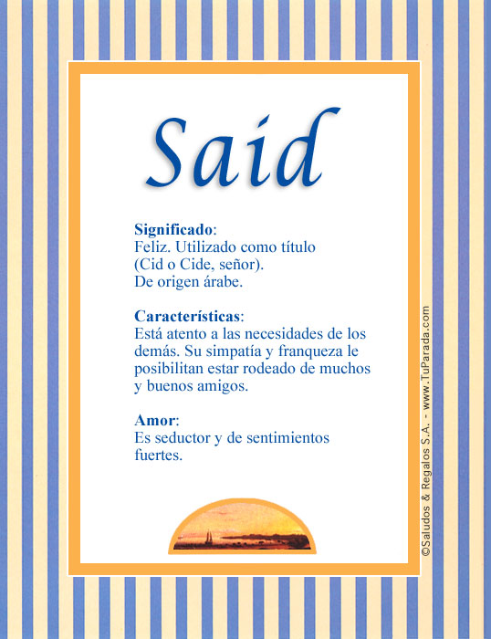 Tarjeta - Said