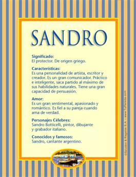 Nombre Sandro