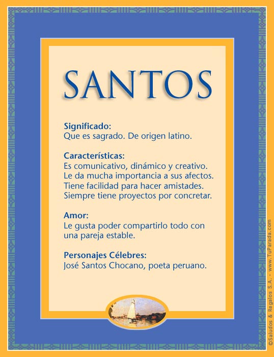 Tarjeta - Santos