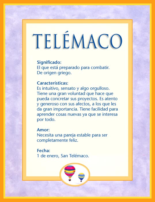 Tarjeta - Telémaco