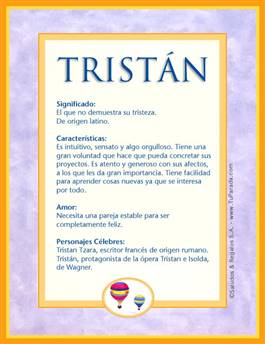 Significado del nombre Tristán