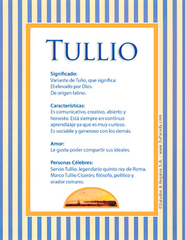 Significado del nombre Tullio