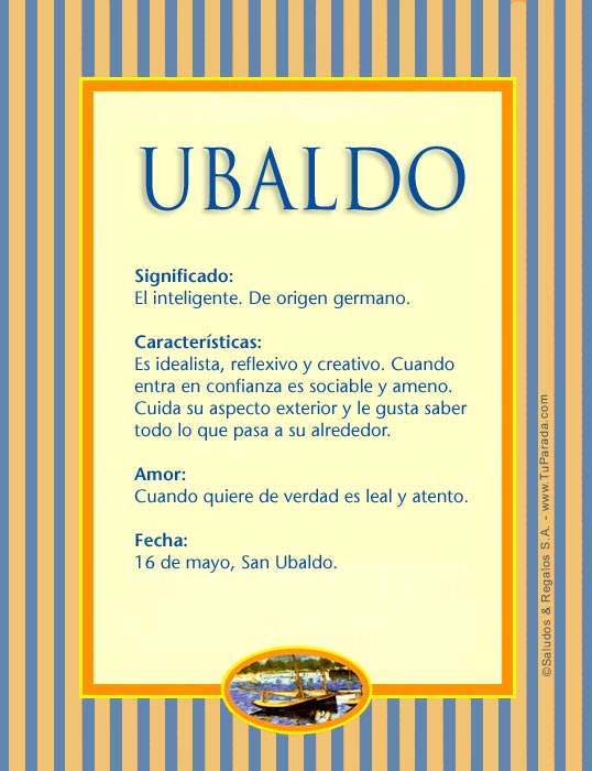 Tarjeta - Ubaldo