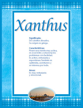 Significado del nombre Xanthus