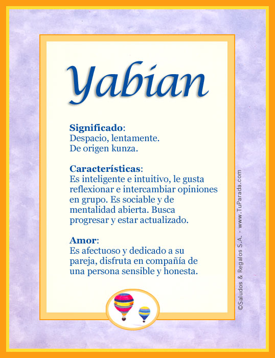 Tarjeta - Yabian