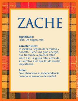 Significado del nombre Zache