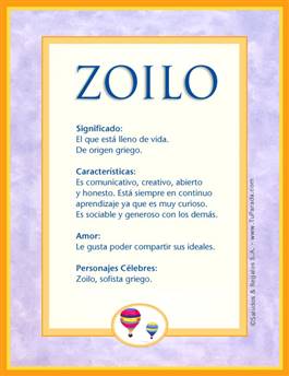 Significado del nombre Zoilo