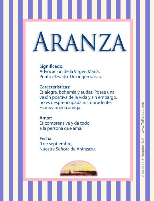 Tarjeta - Aranza