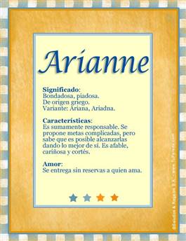 Significado del nombre Arianne