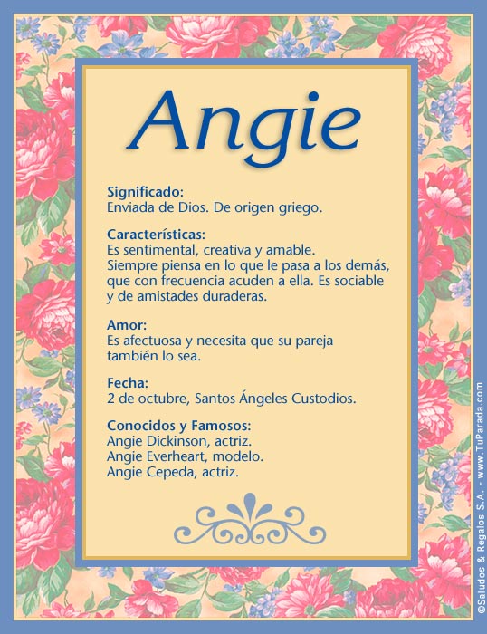 Tarjeta - Angie