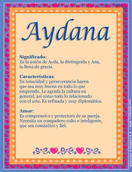 Significado del nombre Aydana