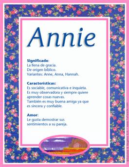 Significado del nombre Annie