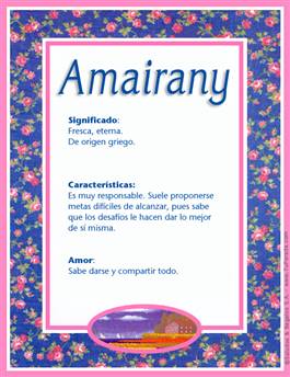 Significado del nombre Amairany