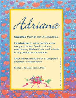 Significado del nombre Adriana