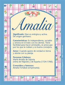 Nombre Amalia