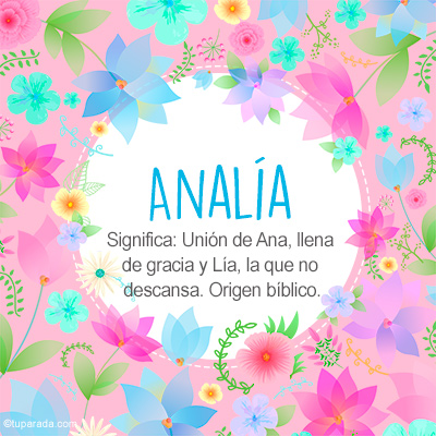 Significado Nombre Analía