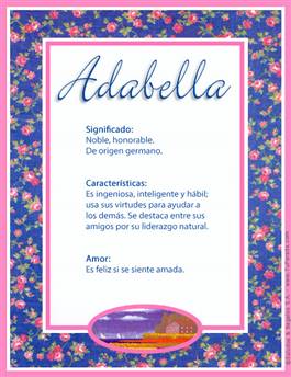 Significado del nombre Adabella