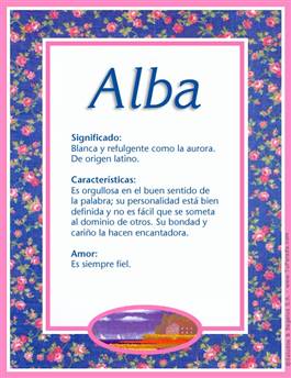 Nombre Alba