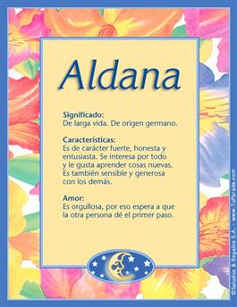 Significado del nombre Aldana