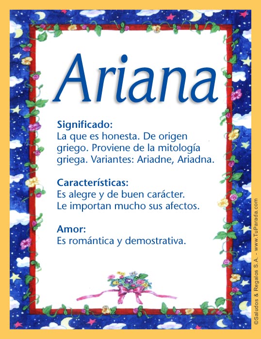 Tarjeta - Ariana