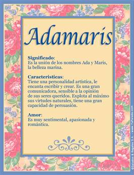 Significado del nombre Adamaris
